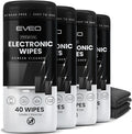 Electronic Wipes Streak-Free Screen Cleaner, TV Screen Cleaner for Smart TV, Screen Wipes Computer Cleaner, TV Cleaner for Electronics: Laptop, Car Phone, iPad | Microfiber Cloth Included [160 Wipes]