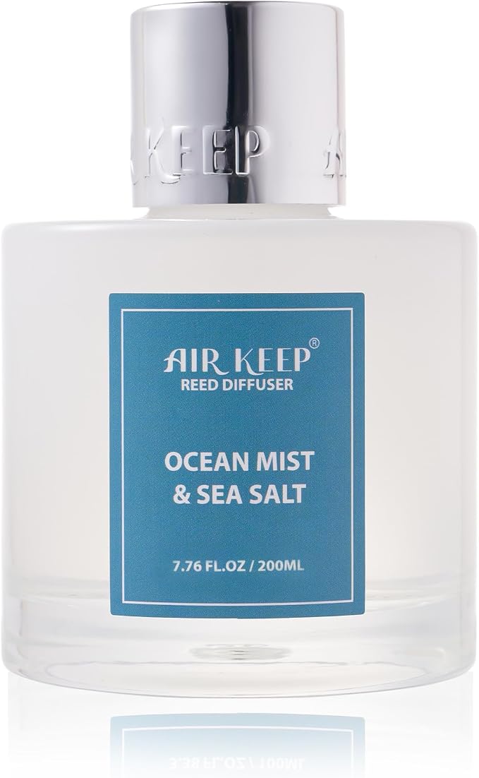 Reed Diffuser Set/Ocean Mist&Sea Salt/6.76 fl oz(200ml)/1 Pack/Home & Office Decor Aromatherapy Diffuser Oil Gift Set
