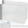 Therwen 2 Pcs Stainless Steel Side Splash Guard for Sink 26 x 12 Inch Wall Mount Guard with Screws Commercial Restaurant Hand Sink and Compartment Prep Sink Kitchen Sink Splash Protector Supply