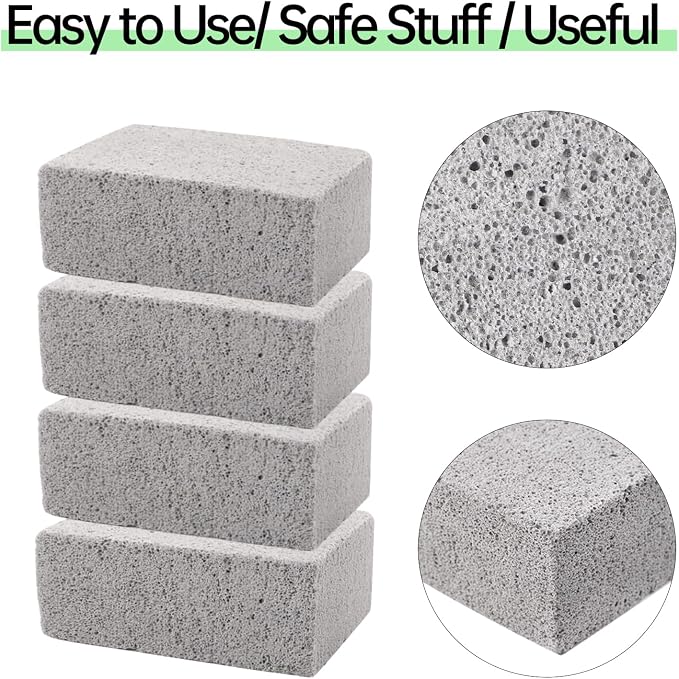 8 Pack Grill Brick Griddle Stone Pumice Cleaning Block | Commercial grade cleaner for oven, stove, BBQ grill, cookers, frying pans, racks and flat tops
