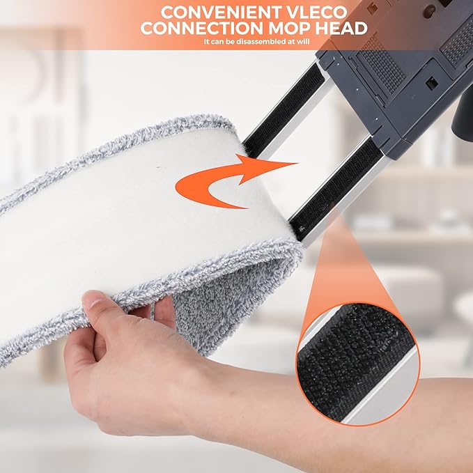 36 inch Microfiber Mop Heavy Duty Flat Dust Mop for Cleaning Floors | Deep Cleaning for Hardwood Tile Laminate Includes 3 Reusable Washable Pads and Adjustable Long Handle