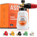 AstroAI Foam Cannon, Heavy Duty Car Foam Sprayer Attachments, Wide Neck Adjustable Snow Foam Lance and Thick Foam for Pressure Washer Car Wash, 1/4" Quick Connector, 1L Bottle & 5 Nozzle Tips