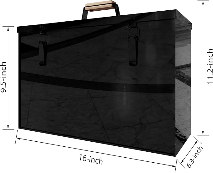Fire Beauty Galvanized Steel Fire Starter Fireplace Storage Box(Large) | Galvanized Steel Rust Resistance, Oak Anti-Scald Handle, Multi-Scene Household Storage