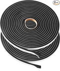 2 Rolls Foam Seal Tape for Door Window Insulation, Soundproof and Shockproof Foam Adhensive Strip, 3/8"Wx3/16"T Single Sided Foam Tape, Cold Air and Draft Closed Cell Seal Strip,Total 32FT