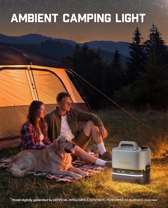 Fanttik NB10 Nano Portable Cordless Electric Sprayer w/2.1Gal Tank, HD LED Display, 4000mAh Lithium Battery & Built-in Camping Light, Light Cleaning Portable Washer for Pets, Filters & Camping