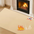 Hearth Rugs for Fireplaces Fire Resistant, 4' x 2'4" x 0.04'', Khaki | 1800°F fireplace mat, fiberglass fireplace rugs fireproof protect floors carpets from sparks embers, easy to clean, versatile