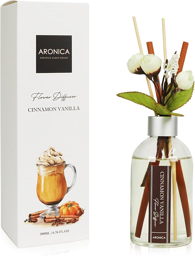 Cinnamon Scent Diffuser Kitchen, Office Decorations Cinnamon Vanilla Scent Flower Reed Diffuser, Christmas Room Stick Scent, Work Cubicle Scent, Korean Kitchen Window Decor, Air Freshener