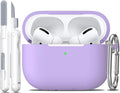 R-fun for AirPods Pro 2 Case, Soft Silicone Protective Cover with Keychain and Cleaning Pen, Compatible with AirPods Pro 2nd/1st Generation, Supports Wireless Charging, Banana Violet