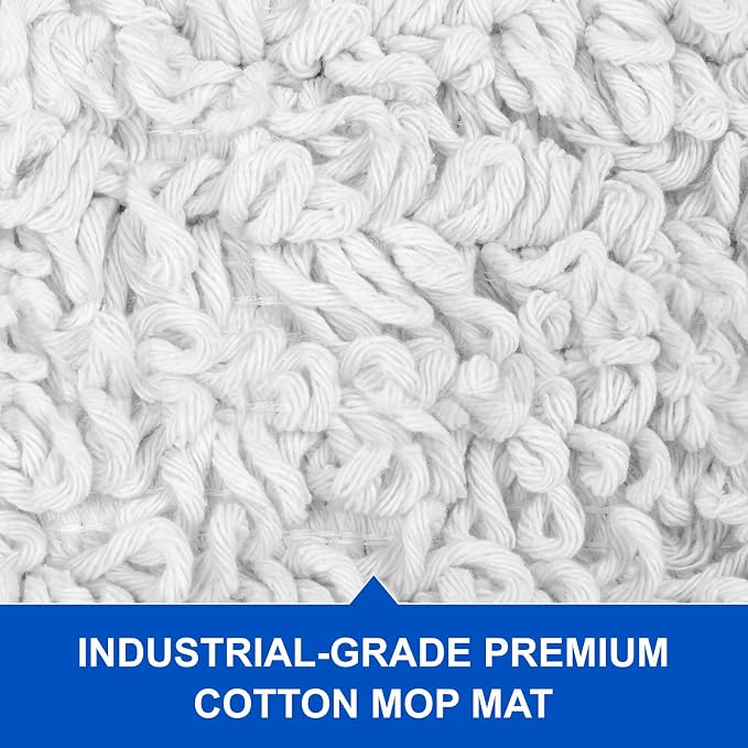 36" Dust Mop Replacement Pad: 2 Pack | Fit 36" Commercial Dust Mop/Broom, Durable Thick Washable Cotton, Dry Mop Head, For Hardwood Tile Schools Offices Industrial
