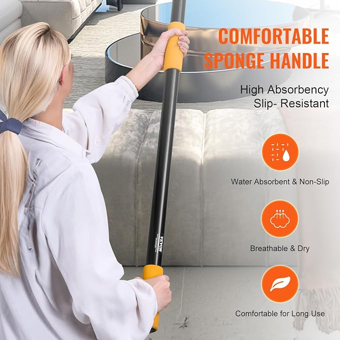 VEVOR Telescopic Extension Pole, 7-30 FT Multi-Purpose Extension Pole, Sturdy Aluminum Alloy Paint Extendable Pole with Flip-Lock Design, Telescopic Pole for Painting, Dusting and Cleaning | For Painting, Dusting, Cleaning, Flip-Lock Design, Flexible L...