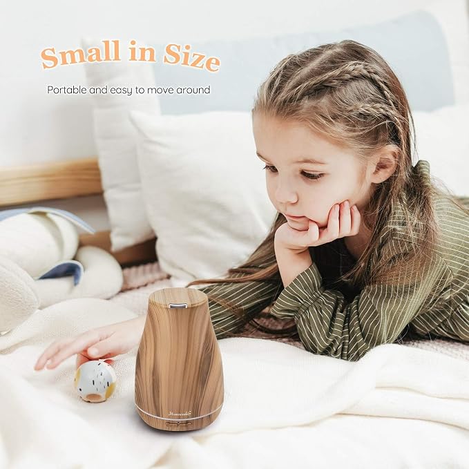 Homeweeks Essential Oil Diffuser for Room 100 ML 1 Pack | Aromatherapy Scent Diffuser Adjustable Mist Mode, Cool Mist, Auto Off Ultrasonic Aroma Fragrance Diffuser for Bedroom Office