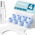 4 Pairs Replacement Ear Tips for AirPods Pro 1st /2nd (S-Blue) | with Noise Reduction Hole,Built-in dust Guard Screen Silicone Ear Tips with Cleaning Pen