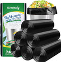Hommaly 1.2 Gallon 240 pcs Small Black Trash Bags, Strong Garbage Bags, Bathroom Trash Can Bin Liners Unscented, Mini Plastic Bags for Office, Waste Basket Liner, Fit 4.5,5,6 Liters, 0.5,0.8,1,1.2 Gal