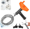 Drain Snake Auger, Plumbing Snake Drain Hair Clog Removal Tool, Sink Unclogger Drain, Heavy Duty Drum Auger, Cleaner Tool for Bathroom Kitchen Tub Shower Drain Clog Remover with Gloves (33 Feet)