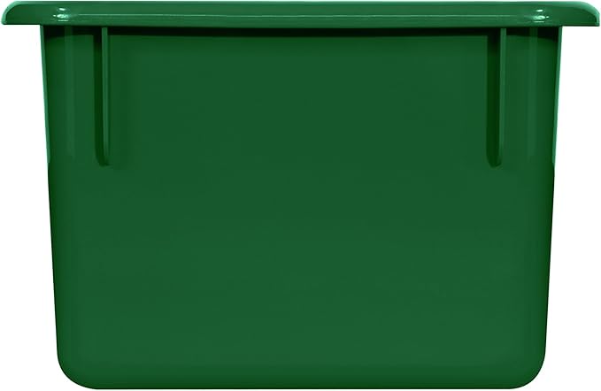 Wood Designs Cubby Storage Bin, Heavy Duty Plastic Containers for Kids Green Cubby Tray Set of 25