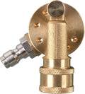 Tool Daily Pressure Washer Pivoting Coupler, Gutter Cleaner Attachment | 240 Degree with 7 Angles for Power Washer Nozzle Tips, 1/4 Inch Quick Connect, 4500 PSI