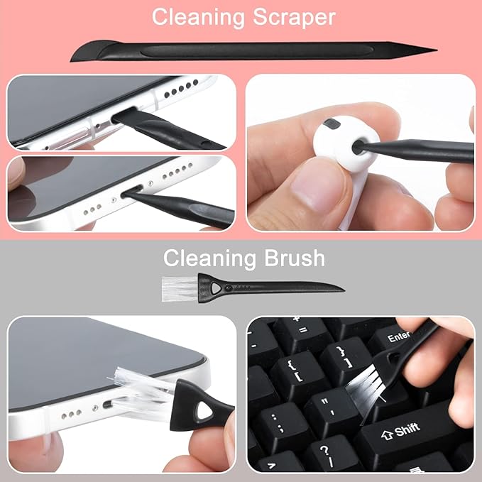 2 Pack Screen Cleaner Spray and Wipe for Laptop Monitor and Car Screens, Phone Touchscreen Mist Cleaning Kit for Cellphone, Tablet, PC, Computer, LCD, Eyeglass, iPhone, iPad, Mac Pro - Grey and Pink | Touchscreen Mist Cleaning Kit for Tablet, PC, Compu...