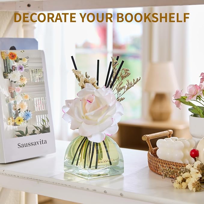 Reed Diffusers Set Jasmine&Lily Scented 8.5oz Air Freshener for 140 Days