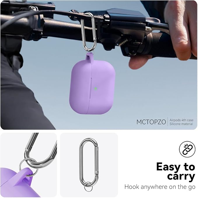 for AirPods Pro 3 Case 2025,Come with Cleaner Kit,Magnetic Purple | Silicone Protective Cover for Airpod Pro 3rd Generation Case with Keychain,for Women Men,One-Piece Design,Shockproof,Magnetic