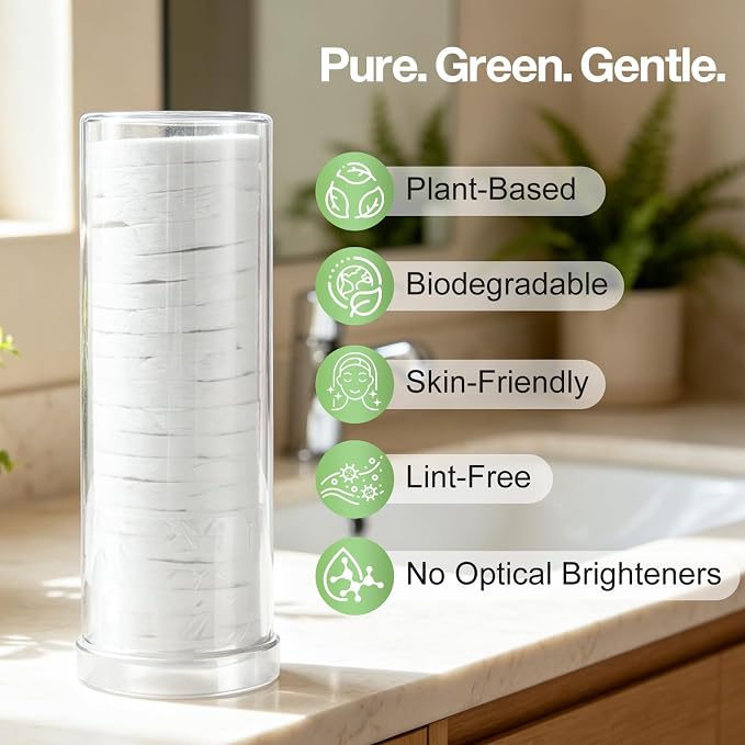 60 Pcs Compressed Towels - Refills for Most Hot Towel Dispenser | Makeup Removal & Warm Compress Towels|100% Rayon/Soft/Biodegradable/Reusable|for Home, Travel, Camping, Hiking Spa, Salon
