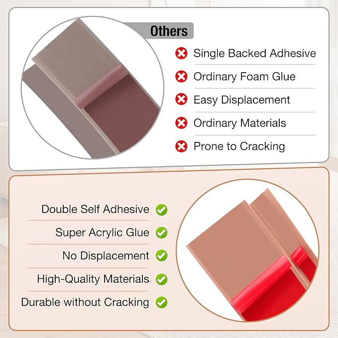 Floor Transition Strip Self Adhesive Vinyl Door Threshold for Doorways Carpet Edging Trim Overlap Edge Reducer for Laminate Floor, Carpet, Tile (Grayish Brown Wood Grain, 3/5" to 4/5", 10Ft)