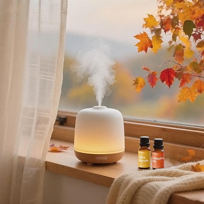Diffuser Essential Oils, Aromtopia Fall Fragrance Oil for Candle Making, Essential Oils for Diffusers for Home, 6x10ml Autumn Set, Soap Making Scents, Pumpkin Pie, Musk Vanilla, Autumn Wildness, More