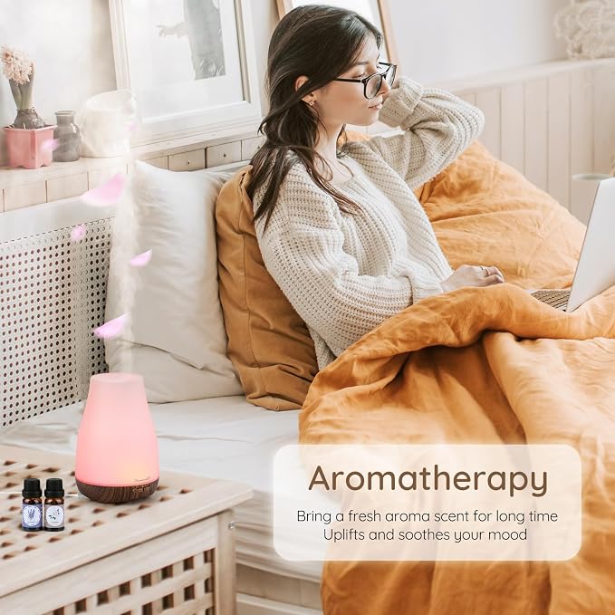 Homeweeks Essential Oil Diffuser for Room 100 ML 1 Pack | Aromatherapy Scent Diffuser Adjustable Mist Mode, Cool Mist, Auto Off Ultrasonic Aroma Fragrance Diffuser for Bedroom Office