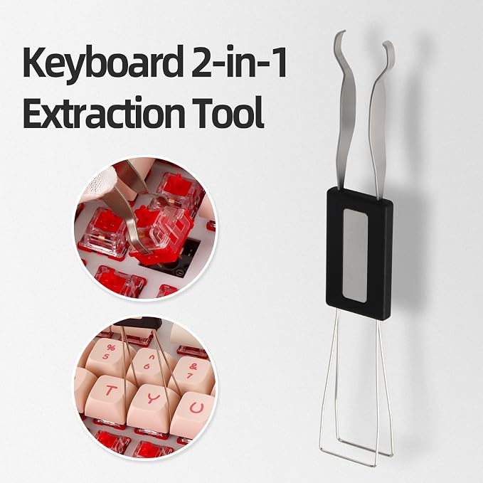 Keyboard Lube Kit with Switch Opener, Keycap Puller Stainless Steel Key Removal Tool Keycaps Remover for Mechanical Keyboard