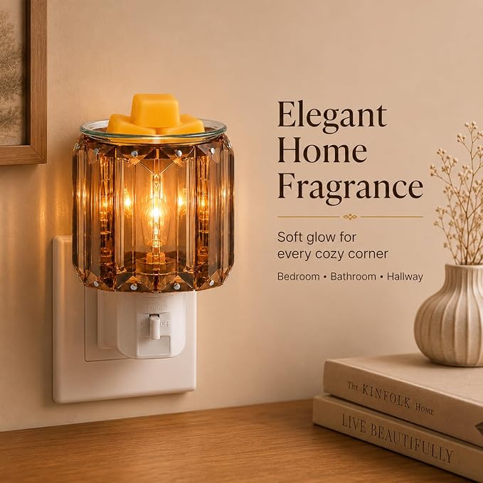 MeplLivs Fragrance Warmer, Plug in Wax Warmer for Scented Candles | Decorative Plug-in Wax Melt Warmer for Home Decor, Golden Design, Gifts & Aroma