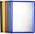 Tarifold Easy-Load Display Pockets, Letter Size, Assorted, 10 Pack | 10 polypropylene pockets, two-sided opening with corner closure, holds 20 letter-size sheets, for wall or desktop systems