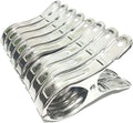 8 Pack Stainless Steel Clothespins, 4.7 Inch Towel Clips for Beach Chairs，Giant Clothes Pins,Metal Clip - Keep Your Towel from Blowing Away, Suitable for Home Use/Beach Chairs on Cruise Ships