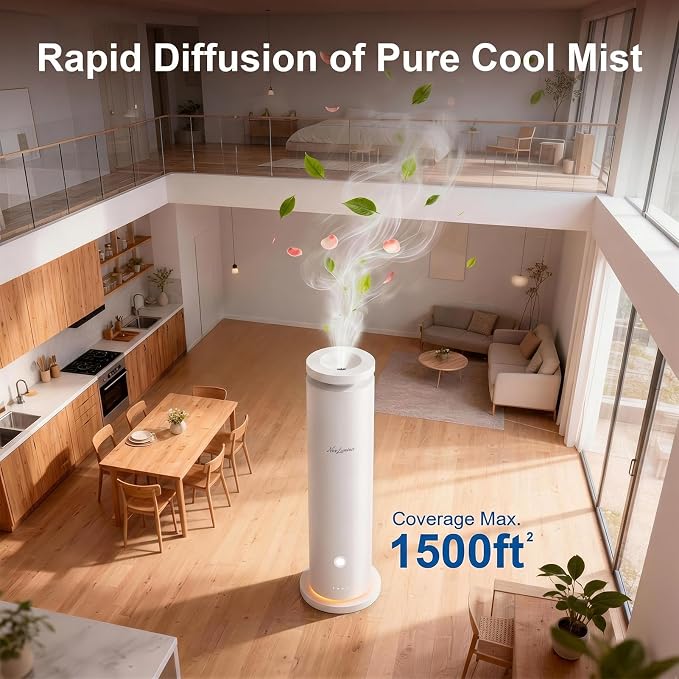 Waterless Diffuser Pro with 5 Scent Oils, Luxury Hotel-Class Essential Oil Diffuser Aromatherapy Machine with 1500 Sq Ft Cover, 6 Mist, 4.06Oz Diffusers for Home Large Room Hotel SPA - White