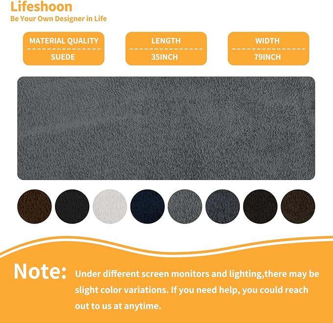 Fabric Repair Patches, 35X79 Inch Self-Adhesive Suede Patches Tape Durable, DIY Large Fabric Repair for Sofa, Couches, Furniture, Chair, Clothing （35X79 Inch, Dark Brown）