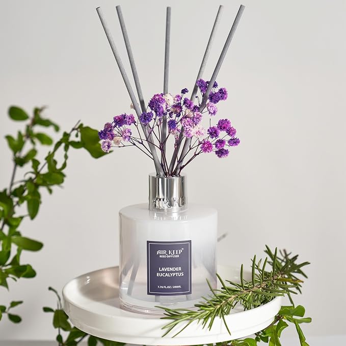 Reed Diffuser Set/Lavender Eucalyptus/6.76 fl oz(200ml)/1 Pack/Home & Office Decor Aromatherapy Diffuser Oil Gift Set