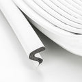 Weather Stripping Door Seal Strip - Soundproof Q-Shaped Foam for Exterior Door Frame, Large Gap Seal, Noise Cancelling, Easy to Install (White, 30FT)