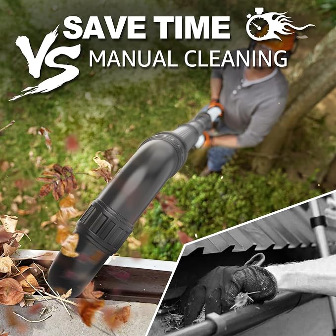 Sealegend 8.3FT Gutter Cleaning Attachment Compatible with EGO Leaf Blower | for Electric Blowers LB5302/LB6504/LB7654/LB8803-2/LB6151..., Swivel Tail-Wand for Easier Control, 360°Nozzle