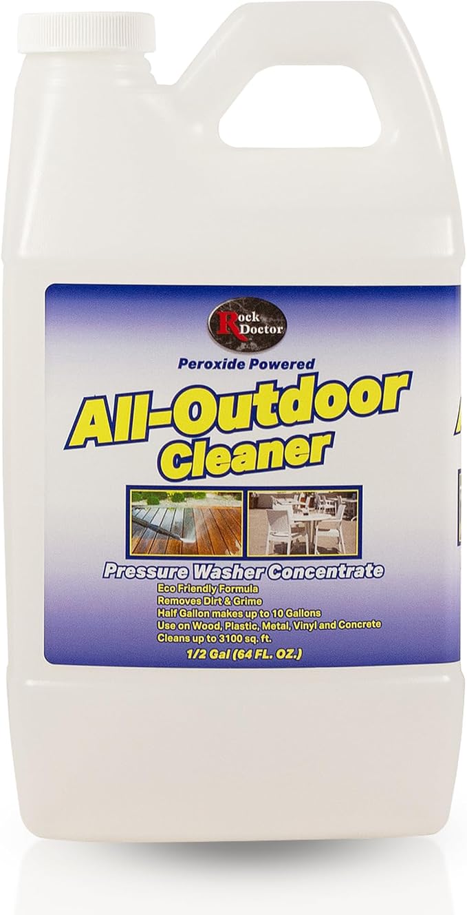 Rock Doctor Outdoor Pressure Washer Cleaner, Natural Cleaning Solution Removes Stains and Discoloration, Brightens Granite, Stone, Pavers, Fire Pits, and Concrete, Power Washer Cleaner Solution