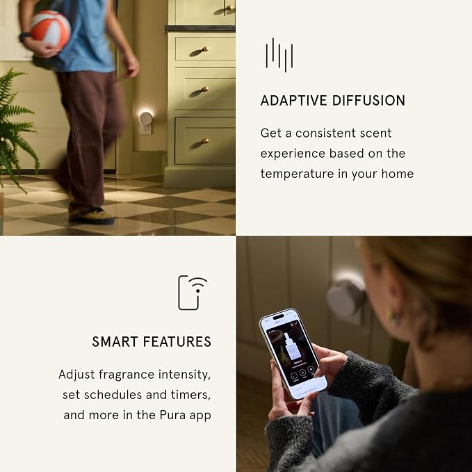 Pura Smart Home Scent Refill - Long-Lasting Premium Fragrance per Refill - Clean Diffuser Fragrance for Home, Office & Apartment - 2 Pack, Cinnamon Woods