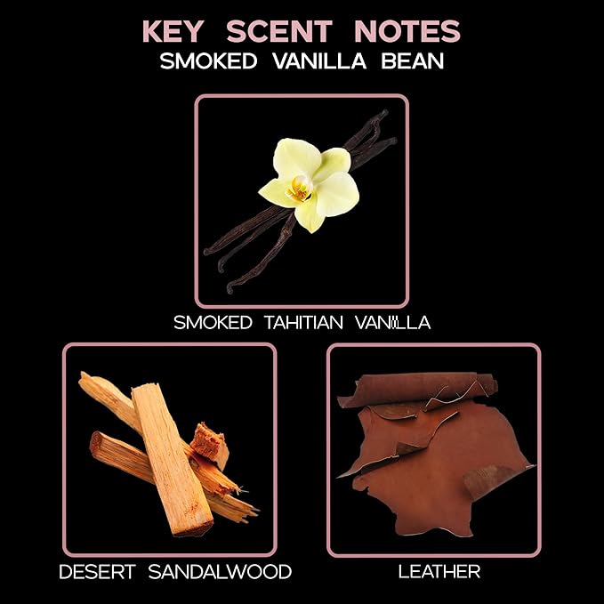Reed Diffuser Set - Smoked Vanilla Scented Diffuser with Sticks | Home Fragrance Reed Diffuser for Bedroom, Bathroom Shelf Décor - Made in the USA