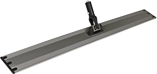 CleanAide Flat Mop Plate Frame for Microfiber Pads, Commercial-Grade Aluminum with 360° Swivel, Hook and Loop Fastening, Lightweight and Durable, Gray, Frame Only, 24 Inches