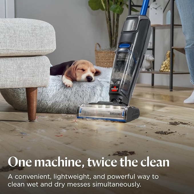 BISSELL CrossWave OmniFind Cordless Wet Dry Vacuum with FurFinder Headlights, Multi-Surface Hard Floor Cleaner, 3967F