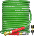 Pressure Washer Hose 75FT 3/8" for Cold and Hot Water 212°F, with Swivel Quick Connect, 4500PSI Kink Resistant Grade Steel Wire Braided, Power Washer Hose With 2pcs M22-14mm Adapter