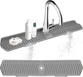 Kitchen Sink Splash Guard Gen2-30" x 6'' Silicone Sink Mat Splash Guard fit for Countertop, Bathroom,Farmhouse,RV by EBIGIC (Grey)