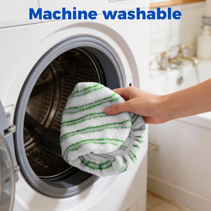 Masthome Microfiber Flat Mop,16" Head with 5 Washable Pads | 360°Rotating Wet Dry Mop, Adjustable Handle,Free Cleaning Scraper,Dust Mop for Hardwood Tile Laminate Floors