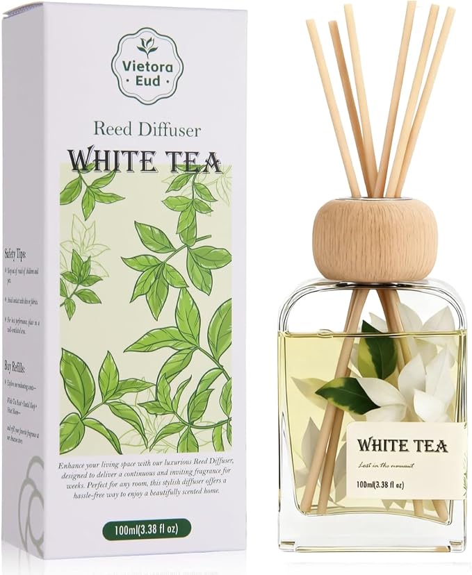 White Tea Reed Diffuser, 3.34 Fl Oz | Westin Hotel-inspired Scent;Air Fresheners for Bedroom, Bathroom, Living Room or Office; Gift-ready