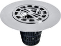 Danco Snap-in Shower Drain Cover with in-Drain Hair Catcher, 4-1/4" Round, Chrome Strainer, (10529)