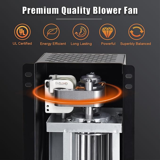 Criditpid S31105 Wood Stove Blower Fan for GHP Group, Monessen/Majestic (MHSC Brands), Majestic Dutchwest Windsor, CFM US Century Plate Steel Freestanding Wood Stove Fireplace, Speed Variable Blower.