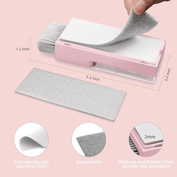 Keyboard Cleaning Kit, All-in-One Laptop & Computer Screen Cleaner, Pink | Multi-function Electronic Cleaner, Soft Bristle Brush, Computer Screen-safe Spray, Compact, for MacBook, iPad, iPhone, earbud