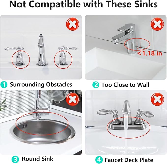 24 Inch Longer Faucet Mat for Kitchen Sink [5° Slope Fast Self-draining]Bathroom Kitchen Sink Splash Guard Silicone Sinks Faucet Mat Splash Guard for Kitchens Sinks Area Tidy Splashs Draining Mats