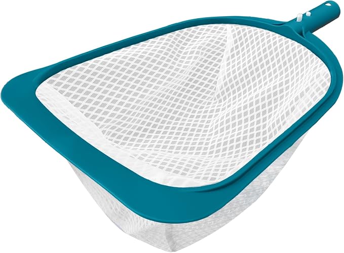 POOLWHALE Pool Spa Leaf Skimmer Net - Ultra Fine Mesh Diamond Netting with 5" Deep Bag for Above Ground Pools, Ponds, Hot Tubs, Spas and Fountains Removing Leaves & Debris(No Pole)